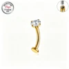 Cerchio in oro e argento con zircone