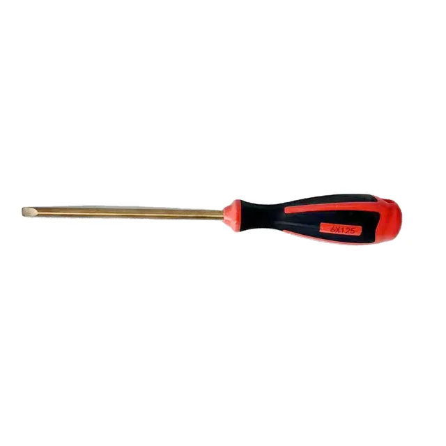 Non Sparking Tools Aluminum Bronze Slotted Screwdriver 7x125mm