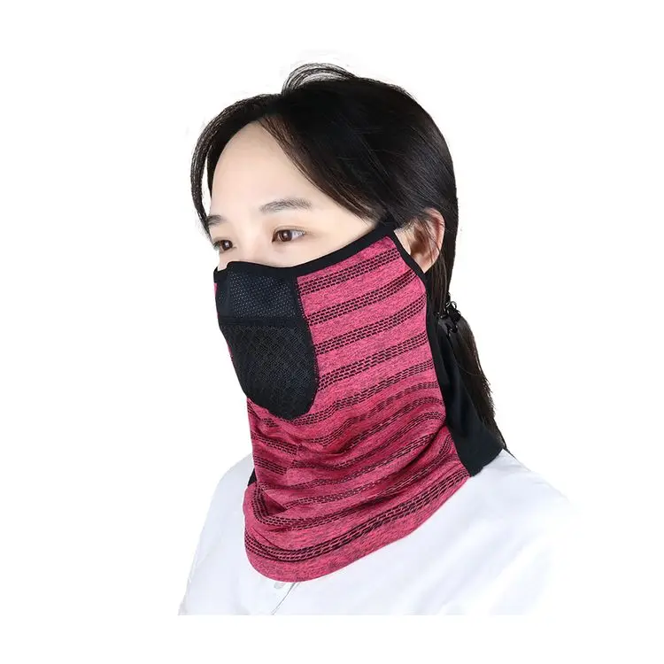 High quality fashion bandana reusable luxury visible mask scarf face cover for unisex outdoor activities