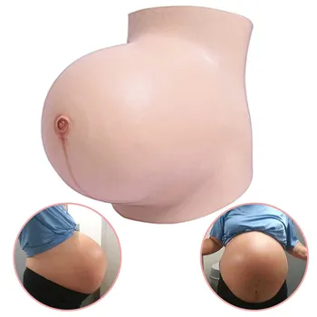 Urchoice Huge Realistic False Pregnant Tummy Cotton Filler High Simulation Artificial Fake Silicone Pregnant Belly