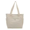 Sac en toile épaisse beige doublé de fermeture éclair