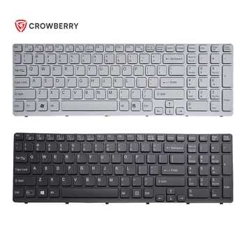 NEW Black & White Laptop Keyboard For Sony Vaio SVE15 SVE151 SVE1512 SVE1513 SVE15116 Notebook Keyboard With Frame