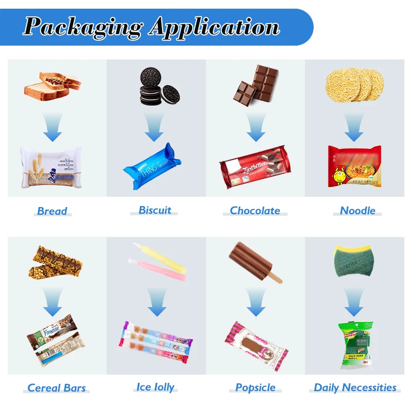 Multifunction Automatic the Best Pillow Mini Cup Sliced Cheese Cake Bakery Sponge Madeleine Cake Packaging Machine