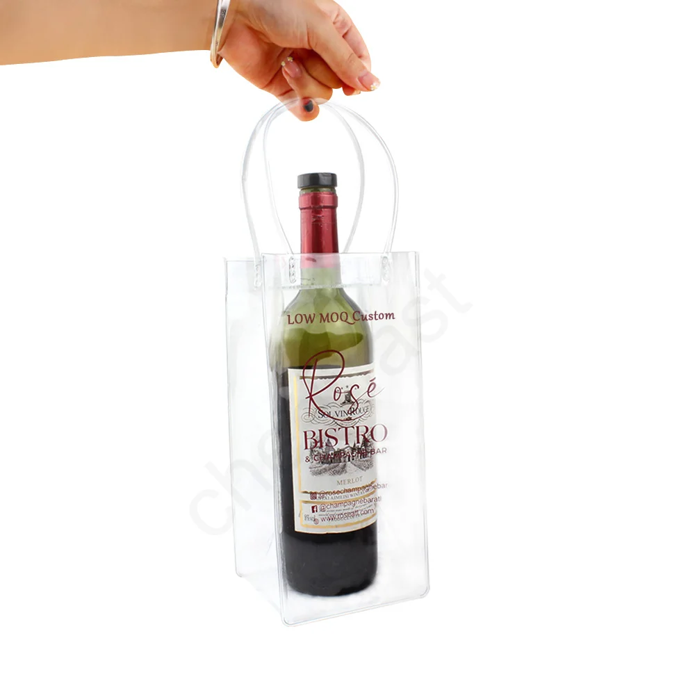 WAONIQ Clear PVC Ice Wine Bags, 3 Pack - Portable, Collapsible Bottle Chiller For Champagne, Beer, Drinks, Wedding & Party - View #12