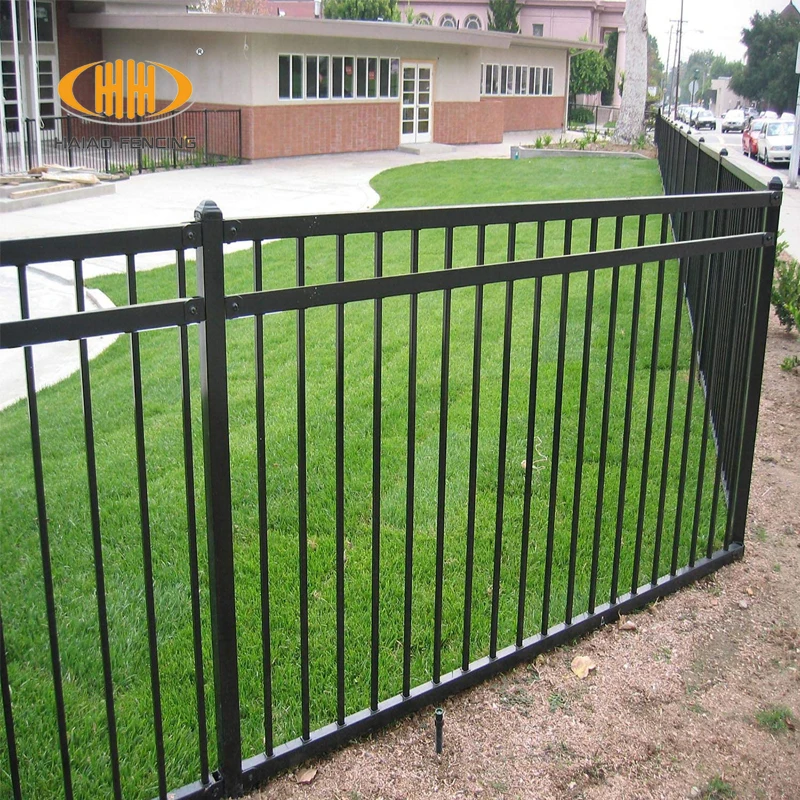 Haiao Carbon Steel Angle Iron Picket Fence Corten Garden Fence Flat Top Steel Parking Lot Fence