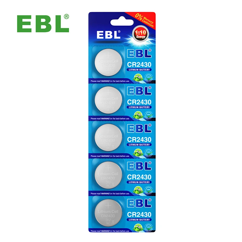 EBL CR1620 No Hg Non Coin Cell Lithium Button Battery 3V
