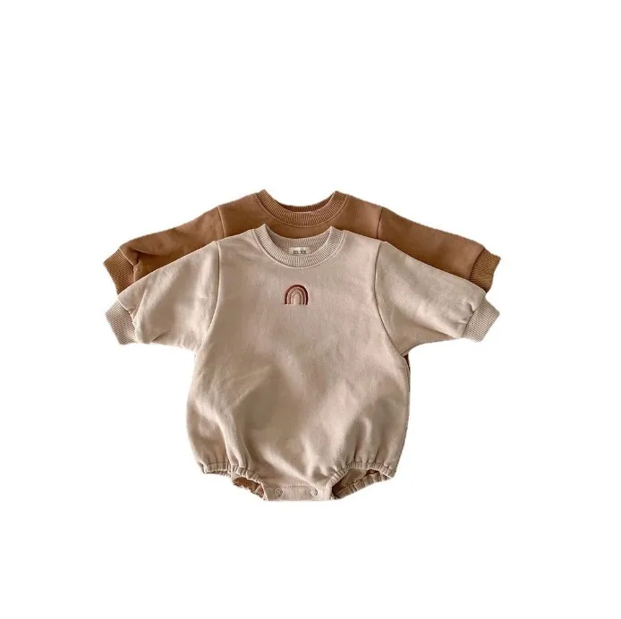 Wholesale Long Sleeve Baby Sweatshirt Bubble Romper Clothes Blank Sublimation Terry Oversized