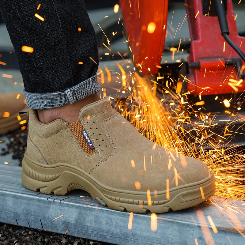 ZG8847 Welding Shoes - Durable Suede Leather Safety Boots