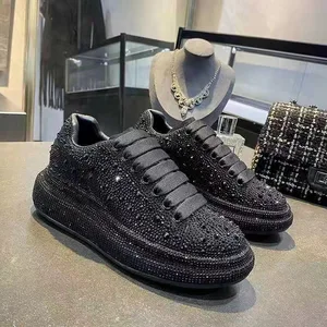 Winter Zapatos De Mujer Tenis De Mujer Summer Canvas Chunky Shoes  Sporty Women's Sneakers Sparkling Rhinestone Shoes for Women