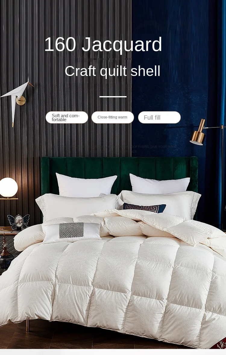 240x220cm 160 Goose Fluffy Quilts Thickened 95 White Winter Quilts 98
