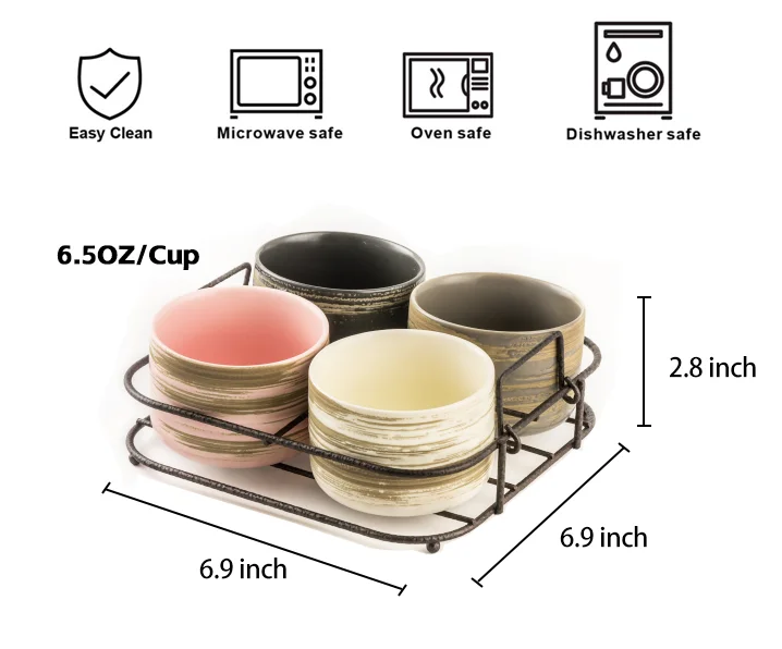 Wholesale White Ceramic Snack Bowls Set with Golden Tray Serving for Kitchen Dipping Cake Serving Home or Restaurant Use