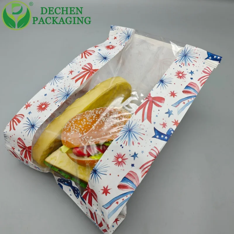 Foil Paper Food Bag For Kebab Hamburger Hot Dog Sandwich Shawarma