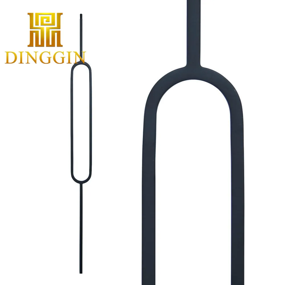 Home Decorate Stain Black Iron Wrought Stair Balusters for Home Staircase New Style