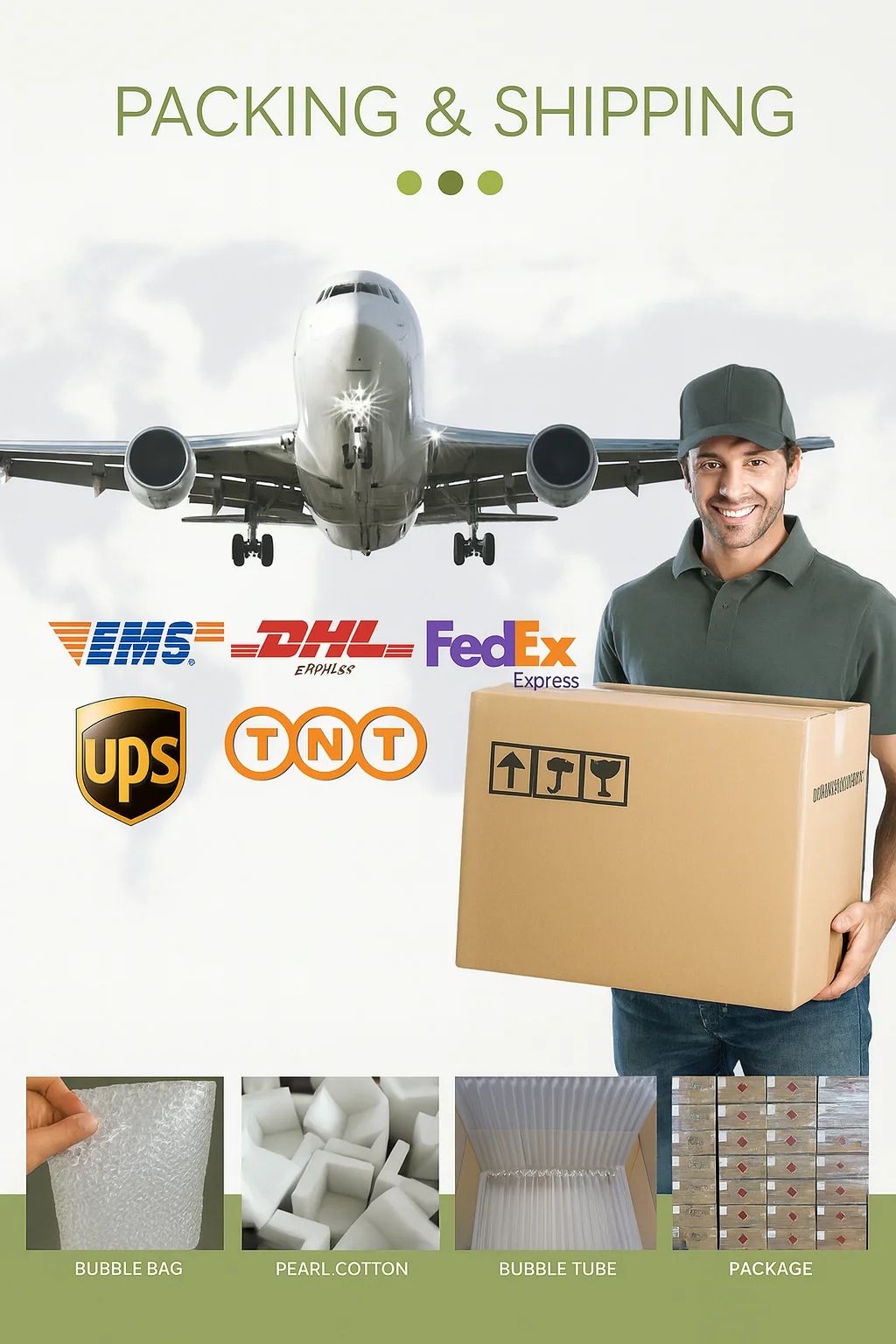 Packaging & shipping specifications