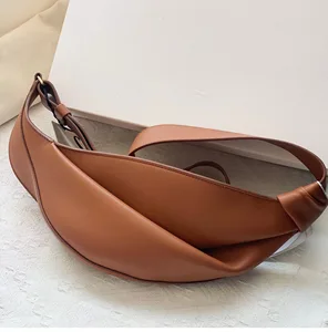 Wholesale New Simple Cross-Body Bag Fashion Solid Color Ladies Messenger Bag PU Leather Crescent Women's Sling Shoulder Bag