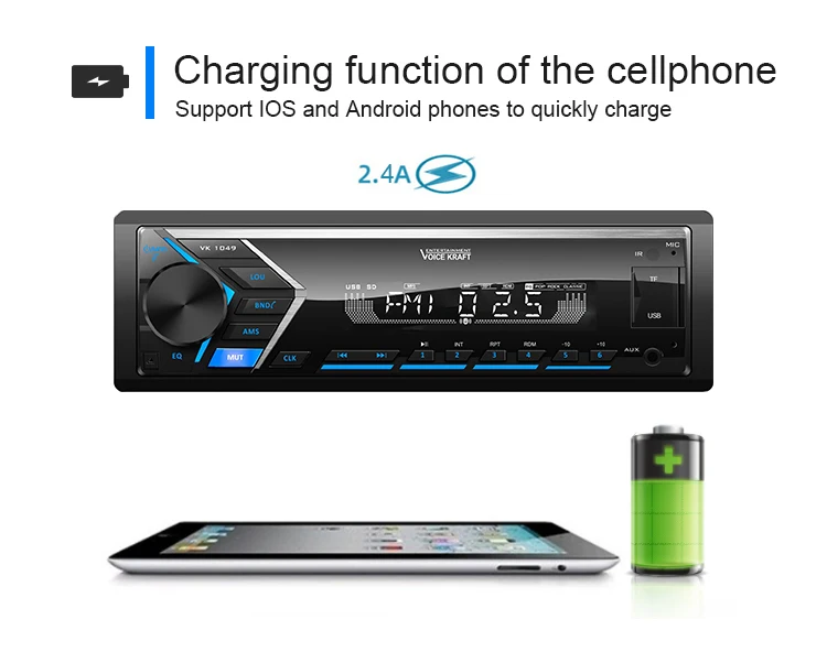 New Design Custom Label 24 Volt Dab Car Radio 7388IC Car Audio Mp3 Player