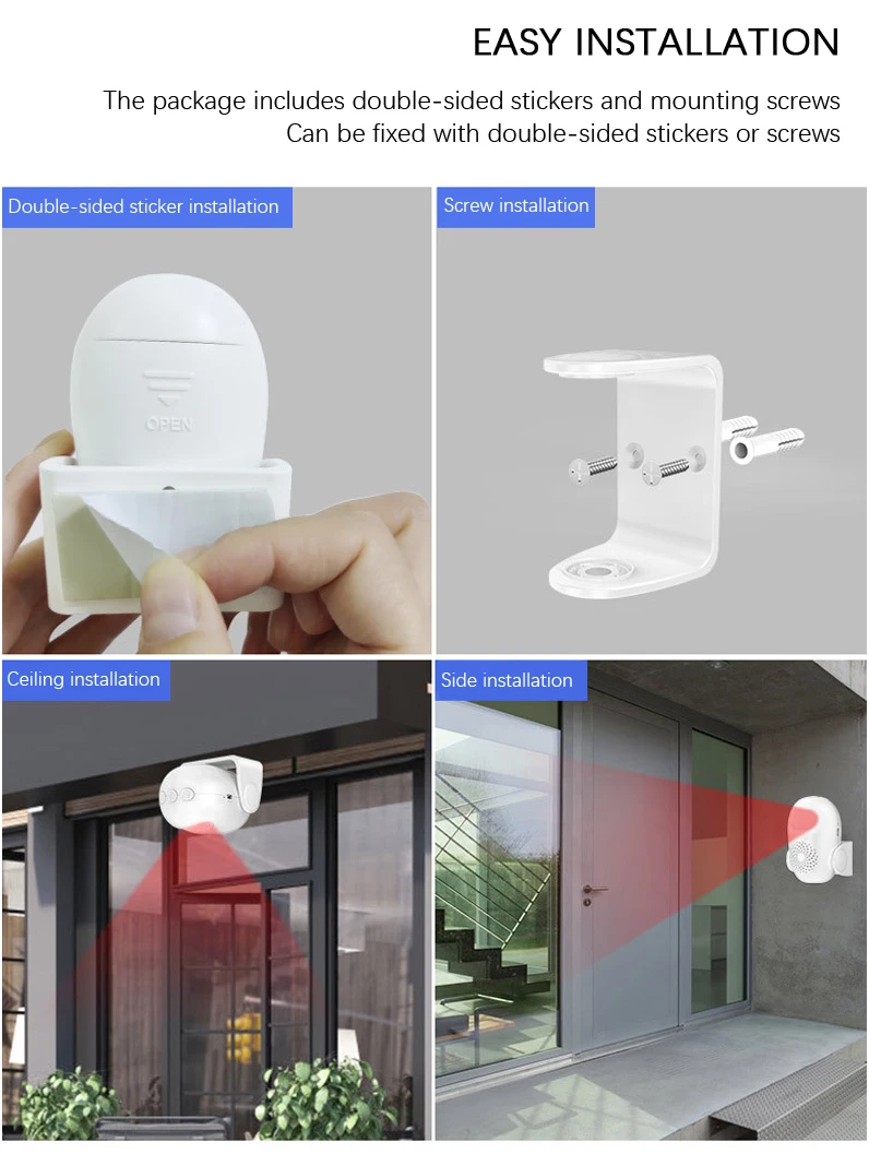 Kerui Infrared induction integrated welcome device alarm in 7 national languages