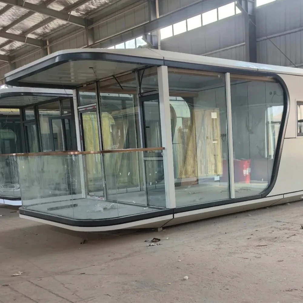High Quality Custom Prefab Homes Portable Space Capsule House Modern Apple Cabin Tiny Home for Office Use Ready Ship