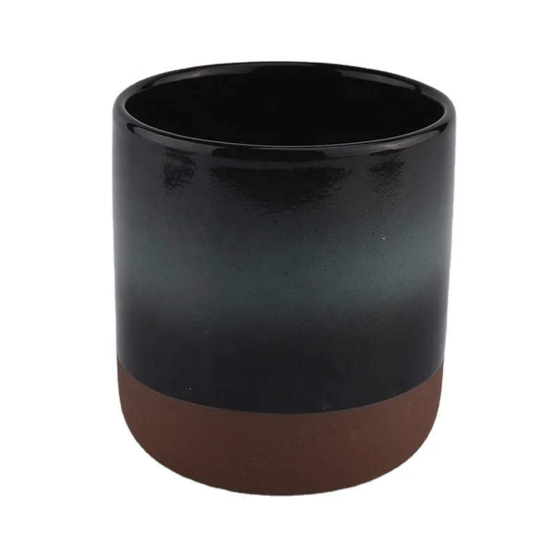Round Matte Black Ceramic Candle Vessel Wholesale Buy 10 Oz 12oz