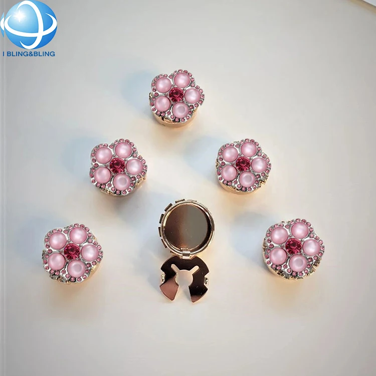 Bottoni a forma di fiore in acrilico, 14 mm, 2 fori