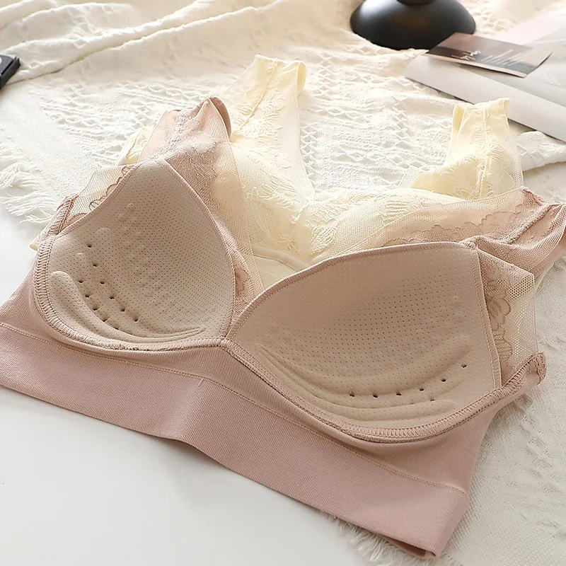 Ropa Interior De Mujer Naked Ammonia Brasier Para Mujer Latex U-shape Bh  Full Cup Sostenes Fixed Cup Bralette Seamless Lace Bra