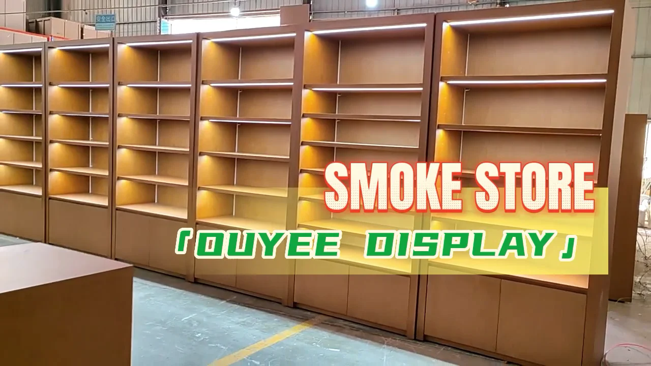 Retail Display Case Tobacco Display Rack Dispensary Hookah Lounge