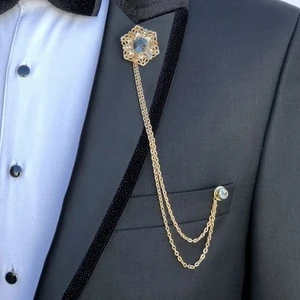Custom High Quality Designed Men Luxury Fashion Jewelry Brooches Suit Accessory Custom Men's Lapel Pin Brooch for Suit