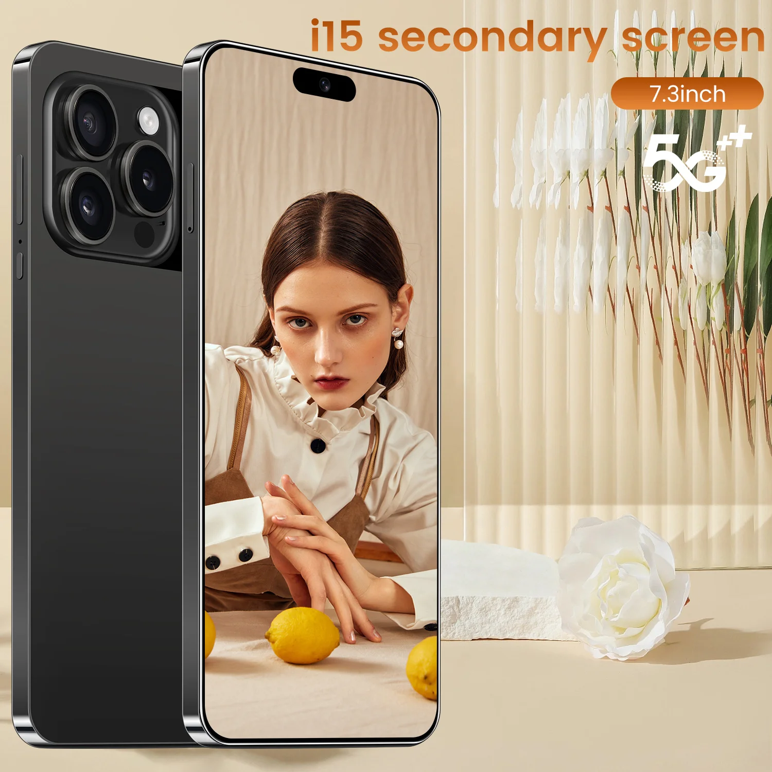Unlock I15 Secondary Screen  Gaming Mobile Phones Strong Processor Christmas Gift Android Phone 4g Smartphones