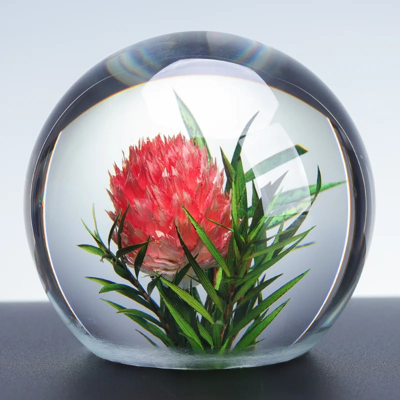 product wholesale new arrive 3d animal flower design crystal ball with base led light lamp for promotional gift-38