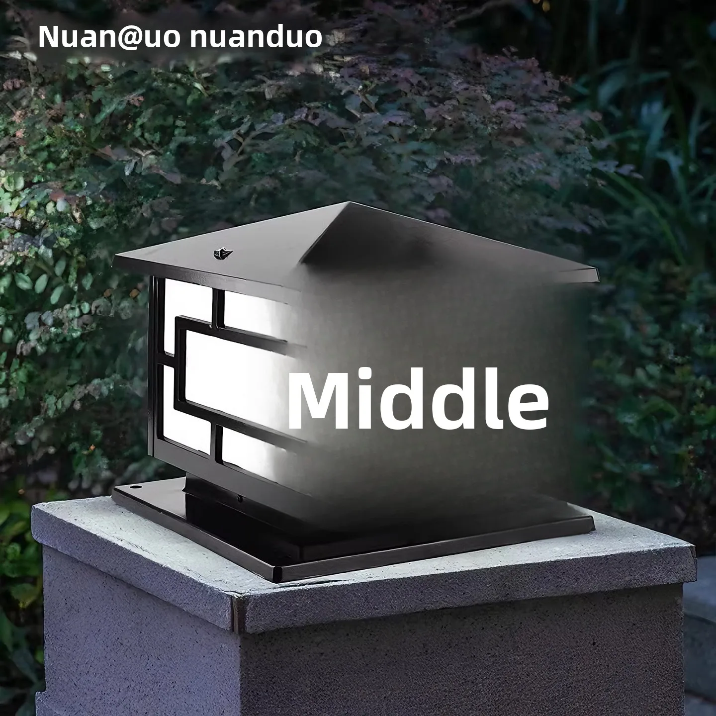 Nuando Outdoor Pillar Light for Courtyard Fence Gate & Villa Garden-LED IP33 Waterproof ABS Material