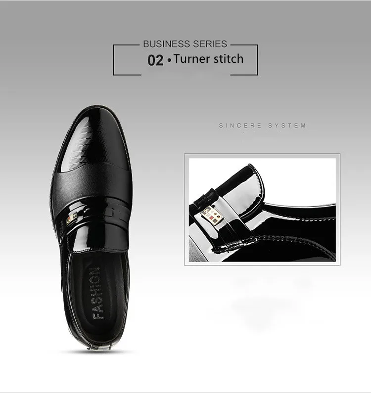 2022 Host Sale Men's Big Size Leather Dress Shoes Trendy Office Shoes