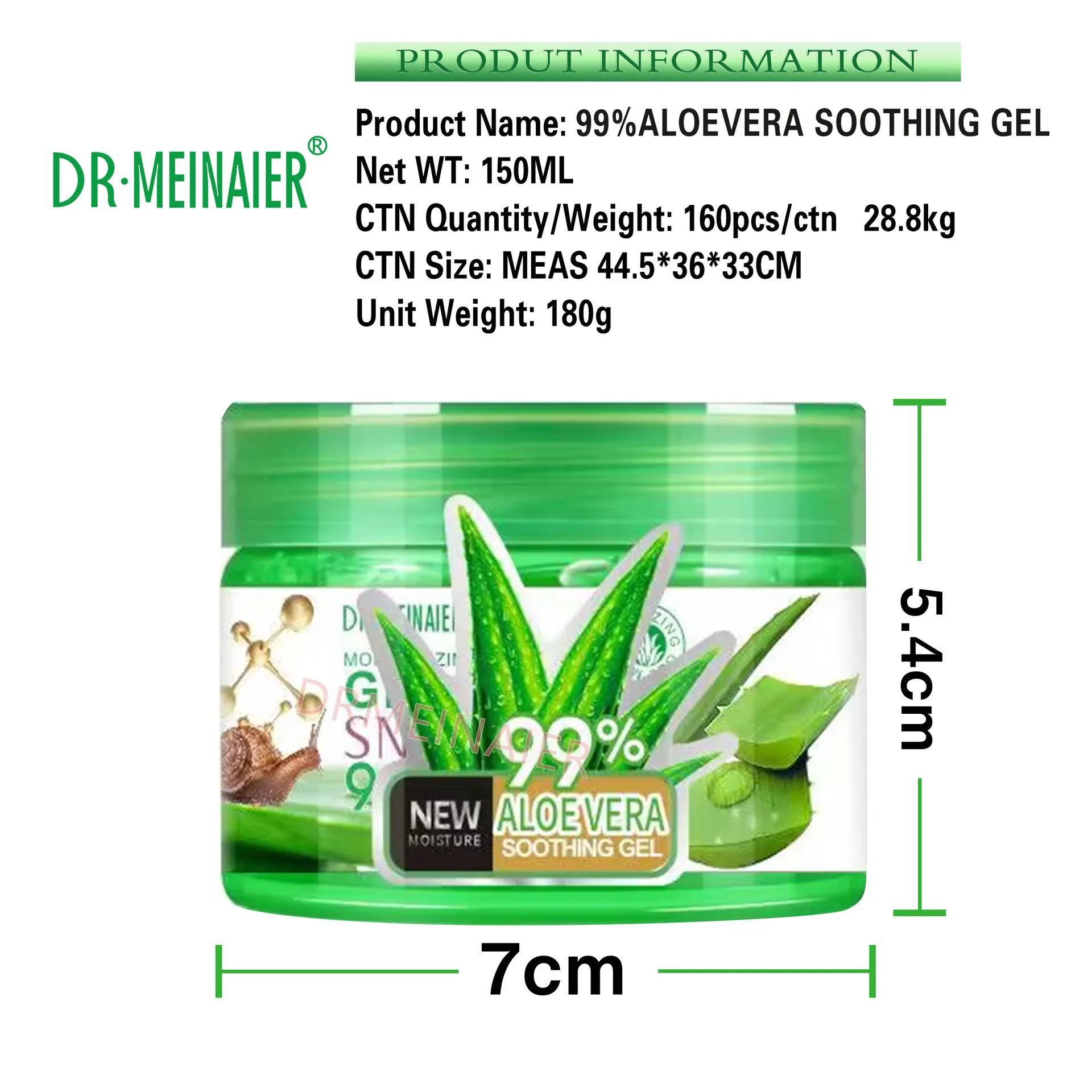 99% Pure Aloe Vera Gel - Hydrating, Repairing Skin Moisturizer