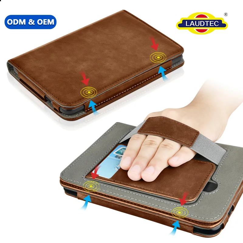 Étui intelligent magnétique pour liseuse E Reader Kobo Clara Color 2E / BW, protection complète, en similicuir PU, avec possibilité de personnalisation via moule privé