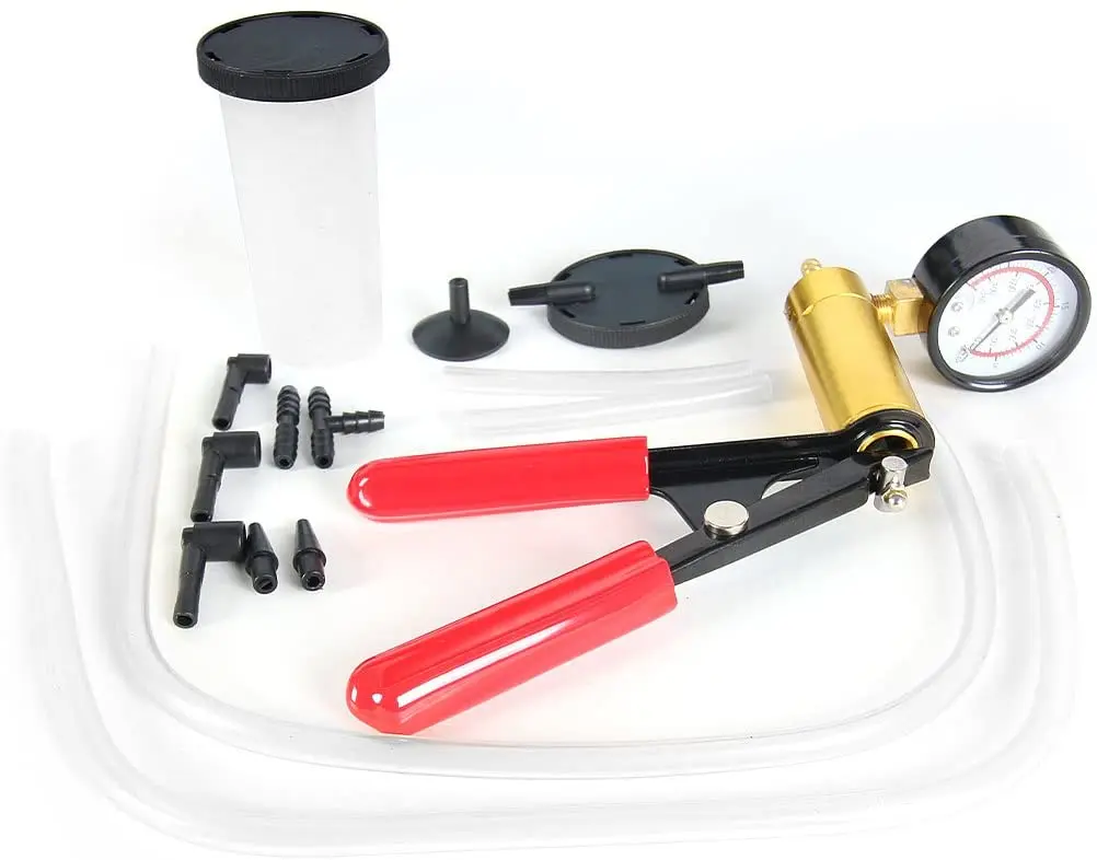 Diy Brake Fluid Bleeder Tools Vacuum Pistol Pump Tester Kit Aluminum