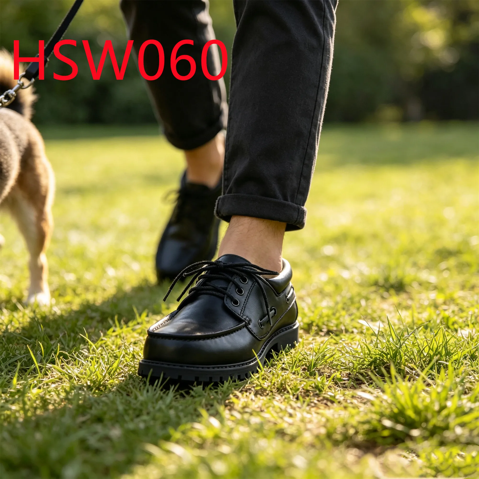 HY,Social Club Black/brown/blue Boat Shoes with Waxed Shoelace Moccasin Style Stitching on Upper Hua Singh Loafer Shoes HSW060