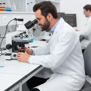 Wholesale Custom Long Sleeve White Lab Coat Doctor Nurse Pharmacist Hospital Uniform Medical White Lab Coat