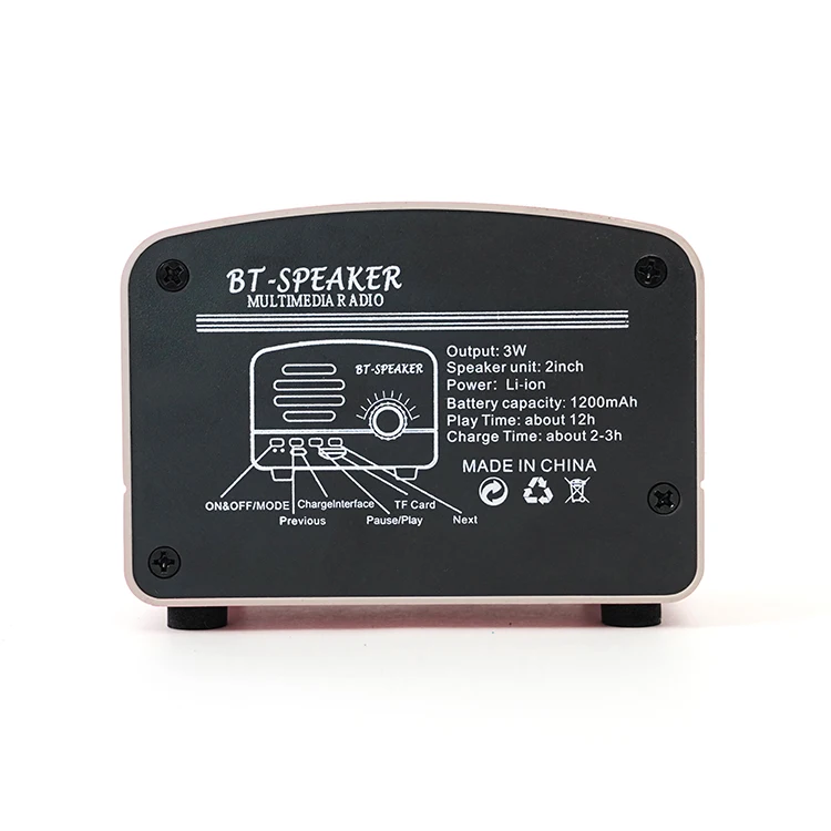 Amazing Design for Old Style Radio Classical Bluetooth Wireless Speaker Colorful Bluetooth Speaker