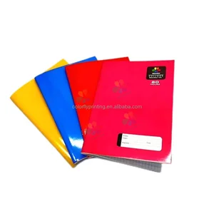 Square Grid Inner Page B5 Exercise Book 18.5x24cm Glossy Lamination Cover 80/100 Sheets