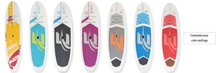 Wholesale CE Certification Factory Stand Up Paddle Board Plastic Rigid SUP Paddle Board Polyethylene Shell Moe Grip Surfboard