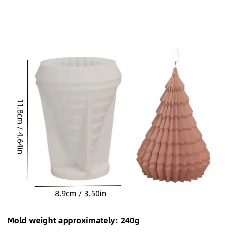 Christmas Tree Series Cedar Silicone Candle Mold Eco-friendly Reusable DIY Fragrance Modern Simple Style Decorative factory