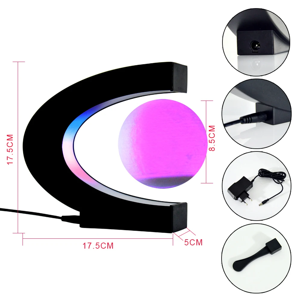 Настольная плавающая светодиодная лампа 3D печать ночные светильники Lamparas De Luna левитирующий Магнитный светильник в виде Луны плавающий для рождественского подарка