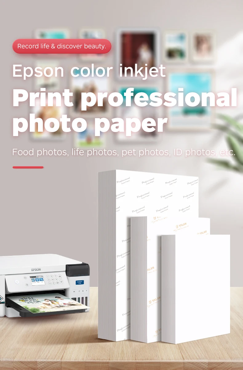 Wholesale Custom Inkjet Glossy Photo Paper in A4 A3 5*7 6*8 Sizes 180g ...