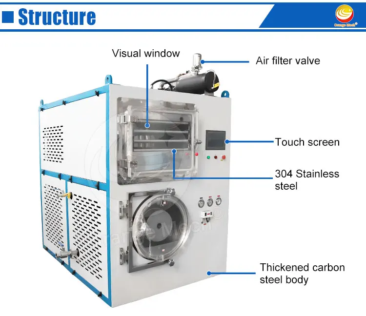ORME Meat Freeze Drying Machine Laboratory Sublimation Vacuum Pump Dryer Small Food Freeze Dryer for Milk Powder