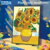 sunflower photo frame painting-lz8343