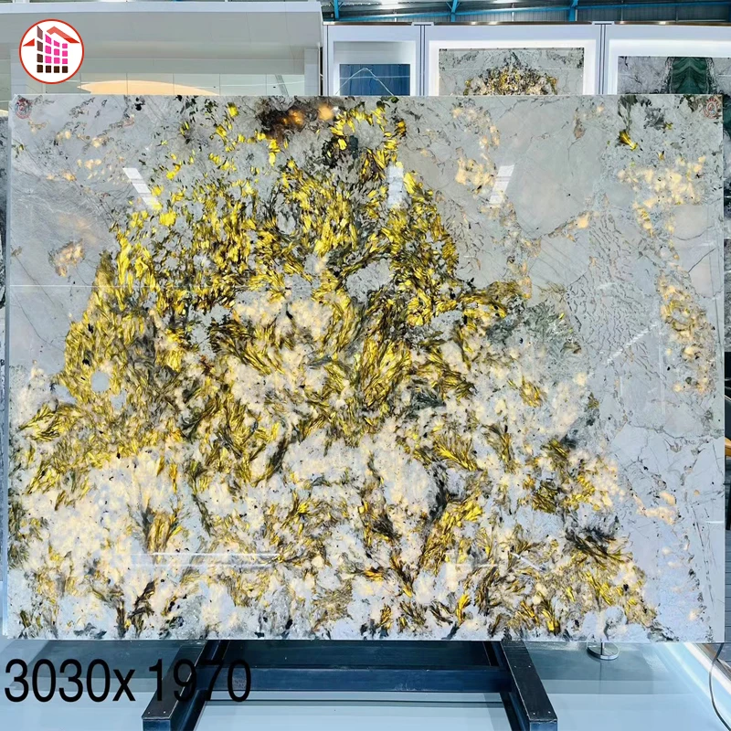 white crystal quartzite  translucent stone veneer hotel tile slabs white labradorite marble for background wall decorationall