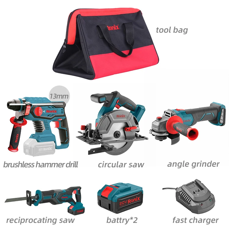Ronix Professional 89 Series Electric Power Tool Combo Kit 20v