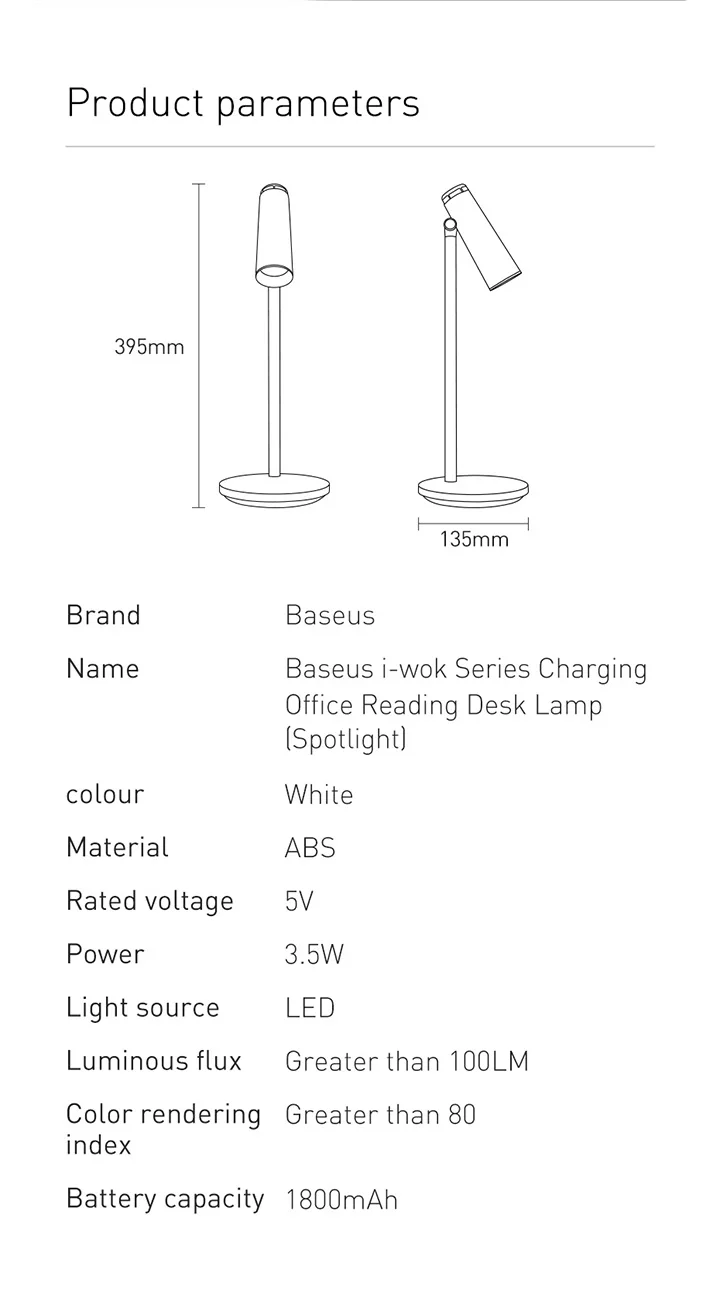 Baseus i-wok Series Office Reading Desk Light Source(Lamp)