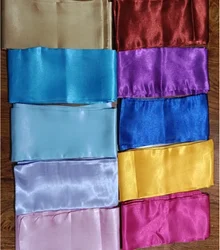 Аксессуары для волос женские атласные шарфы с накладными краями шелковые и