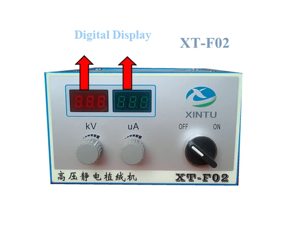 XT-F01 Portable Electrostatic Flocking Printing Machine/Powder Flocking Machine with Powder Coating Gun