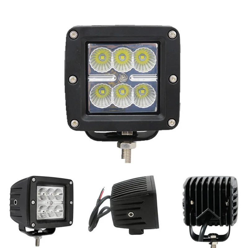 Rechilux Vehicle Led Work Lights 12v 24v 6 Lights Off Road 4 Inch 18w
